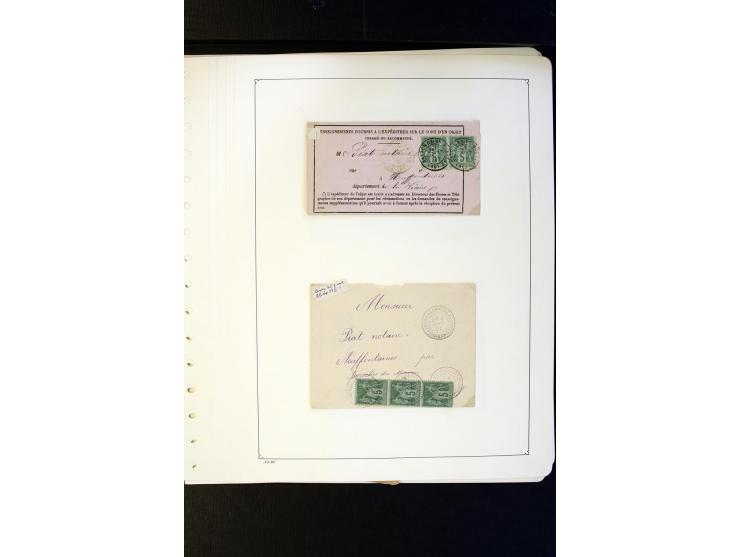 1852/1900, interessanter Sammlungsposten mit Einzel- und Mehrfachfrankaturen, Auslandspost mit Destinationen, R-Briefen, Misc