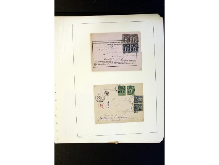 1852/1900, interessanter Sammlungsposten mit Einzel- und Mehrfachfrankaturen, Auslandspost mit Destinationen, R-Briefen, Misc