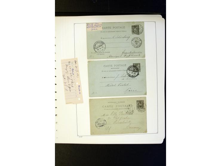 1852/1900, interessanter Sammlungsposten mit Einzel- und Mehrfachfrankaturen, Auslandspost mit Destinationen, R-Briefen, Misc