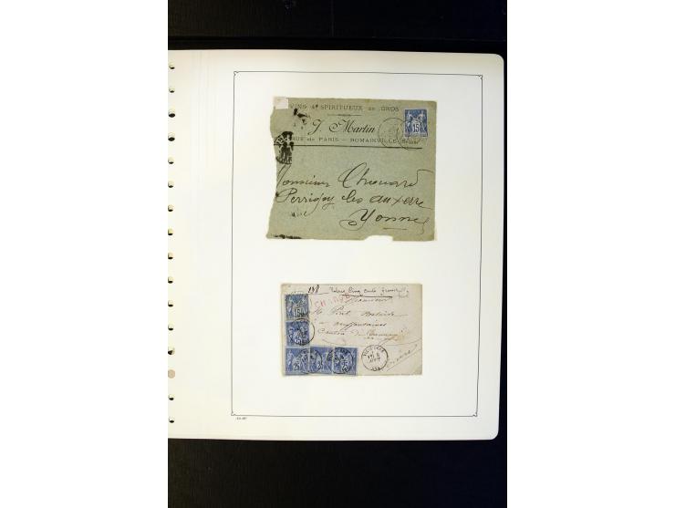 1852/1900, interessanter Sammlungsposten mit Einzel- und Mehrfachfrankaturen, Auslandspost mit Destinationen, R-Briefen, Misc