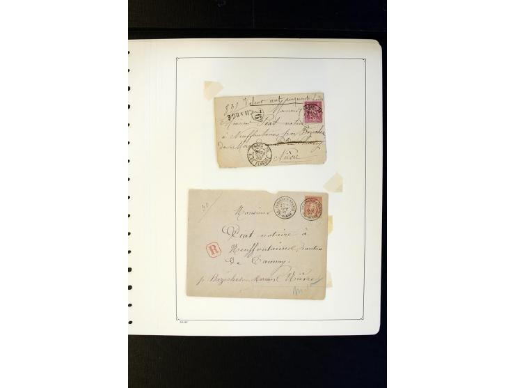 1852/1900, interessanter Sammlungsposten mit Einzel- und Mehrfachfrankaturen, Auslandspost mit Destinationen, R-Briefen, Misc