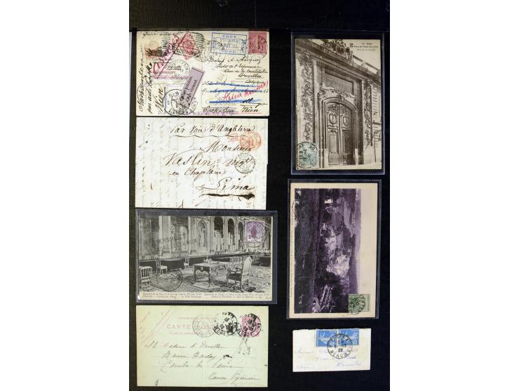 1854/1944, fast 80 Briefe, Karten und Ganzsachen, dabei viel Auslandsbriefe, R-Briefe, Zensuren, interessante Stempel und Ver