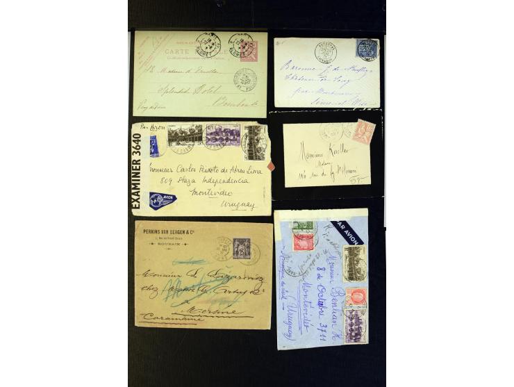 1854/1944, fast 80 Briefe, Karten und Ganzsachen, dabei viel Auslandsbriefe, R-Briefe, Zensuren, interessante Stempel und Ver