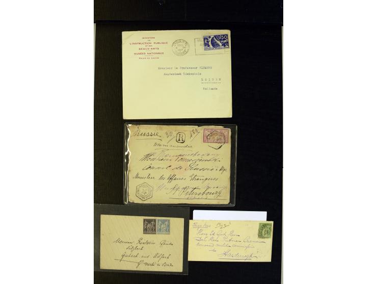 1854/1944, fast 80 Briefe, Karten und Ganzsachen, dabei viel Auslandsbriefe, R-Briefe, Zensuren, interessante Stempel und Ver