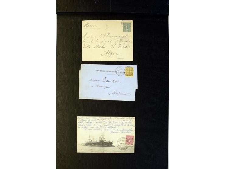 1854/1944, fast 80 Briefe, Karten und Ganzsachen, dabei viel Auslandsbriefe, R-Briefe, Zensuren, interessante Stempel und Ver