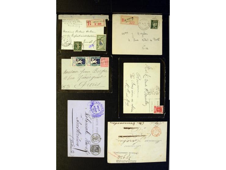 1854/1944, fast 80 Briefe, Karten und Ganzsachen, dabei viel Auslandsbriefe, R-Briefe, Zensuren, interessante Stempel und Ver