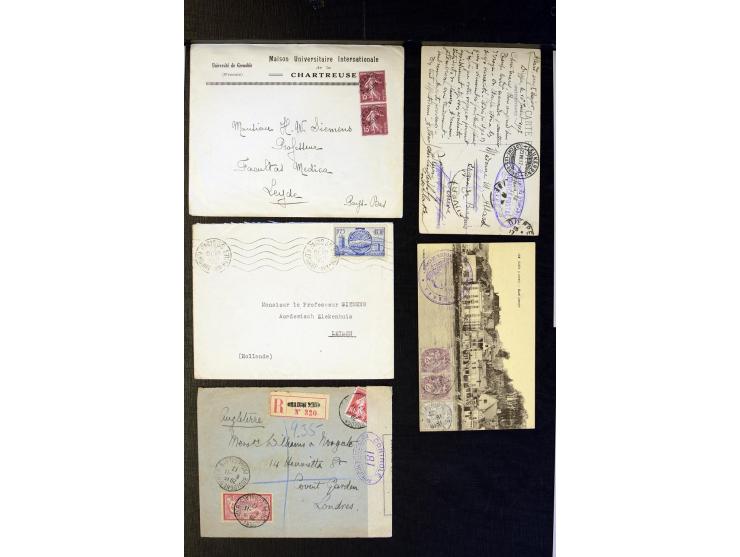 1854/1944, fast 80 Briefe, Karten und Ganzsachen, dabei viel Auslandsbriefe, R-Briefe, Zensuren, interessante Stempel und Ver