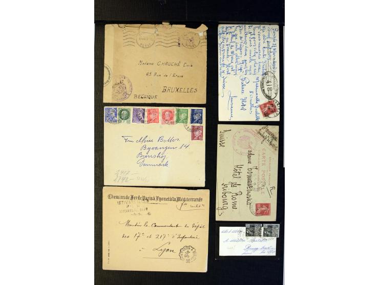 1854/1944, fast 80 Briefe, Karten und Ganzsachen, dabei viel Auslandsbriefe, R-Briefe, Zensuren, interessante Stempel und Ver