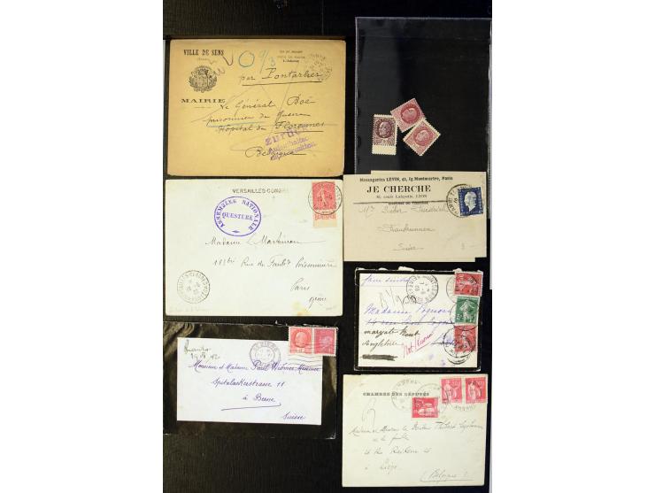1854/1944, fast 80 Briefe, Karten und Ganzsachen, dabei viel Auslandsbriefe, R-Briefe, Zensuren, interessante Stempel und Ver