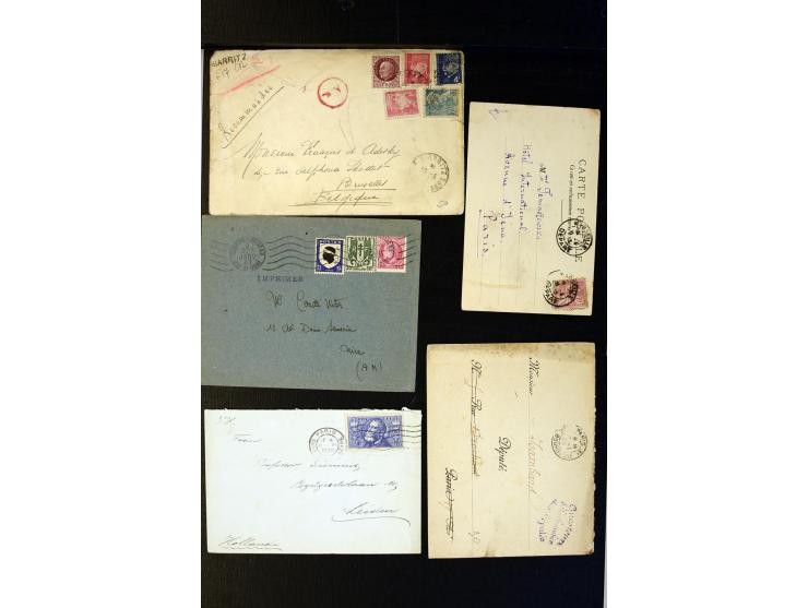 1854/1944, fast 80 Briefe, Karten und Ganzsachen, dabei viel Auslandsbriefe, R-Briefe, Zensuren, interessante Stempel und Ver