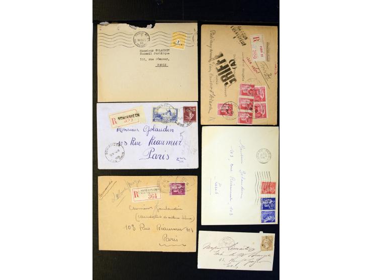 1855/1945 (ca.), Posten Briefe und Karten, dabei Reco, Zensur etc.