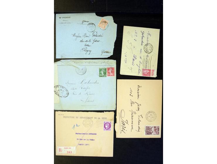 1855/1945 (ca.), Posten Briefe und Karten, dabei Reco, Zensur etc.