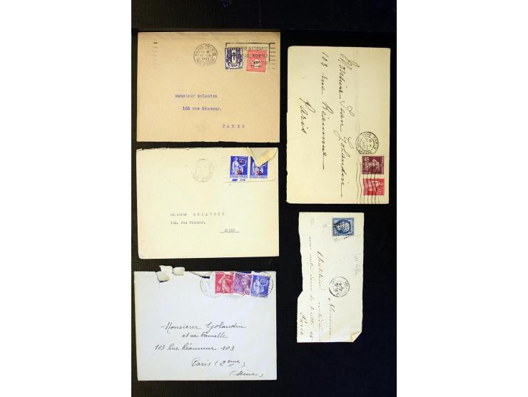 1855/1945 (ca.), Posten Briefe und Karten, dabei Reco, Zensur etc.