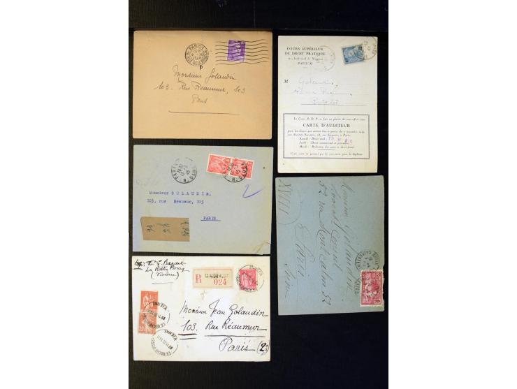 1855/1945 (ca.), Posten Briefe und Karten, dabei Reco, Zensur etc.
