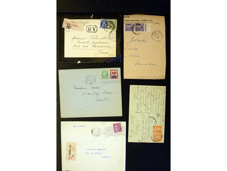 1855/1945 (ca.), Posten Briefe und Karten, dabei Reco, Zensur etc.
