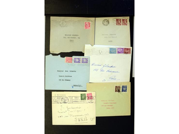 1855/1945 (ca.), Posten Briefe und Karten, dabei Reco, Zensur etc.