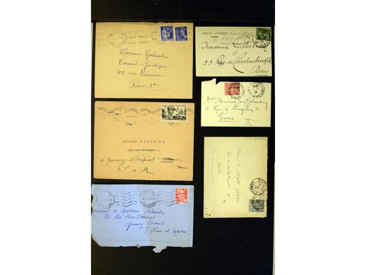 1855/1945 (ca.), Posten Briefe und Karten, dabei Reco, Zensur etc.