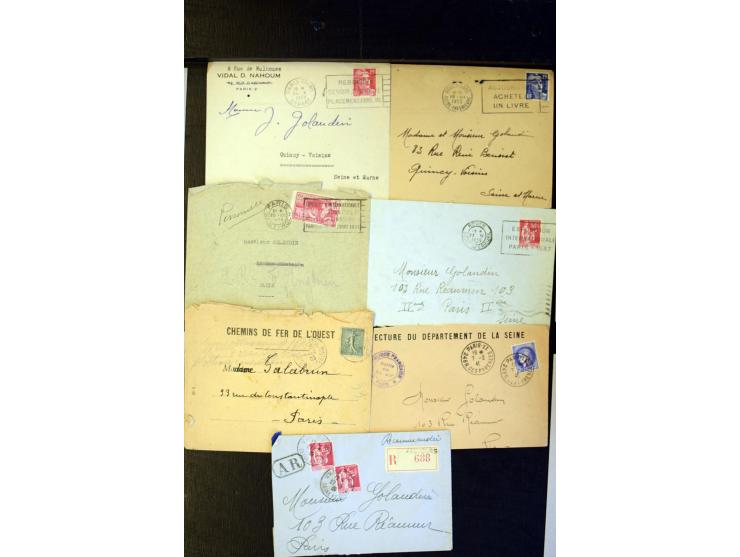1855/1945 (ca.), Posten Briefe und Karten, dabei Reco, Zensur etc.