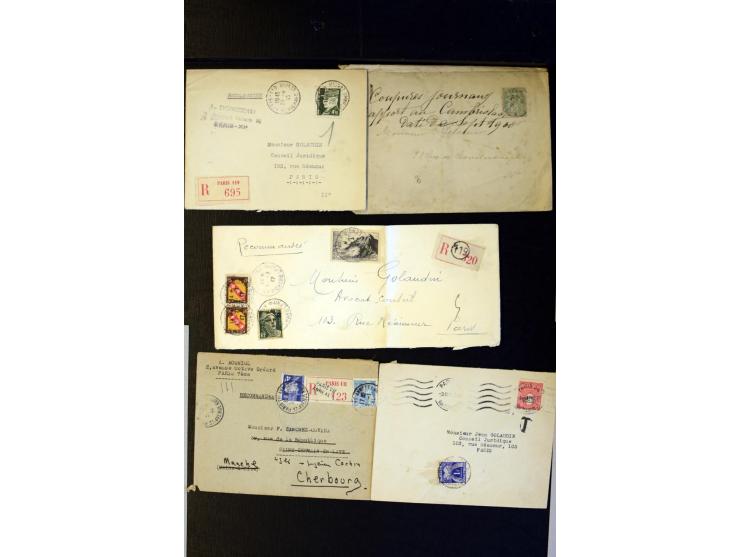 1855/1945 (ca.), Posten Briefe und Karten, dabei Reco, Zensur etc.
