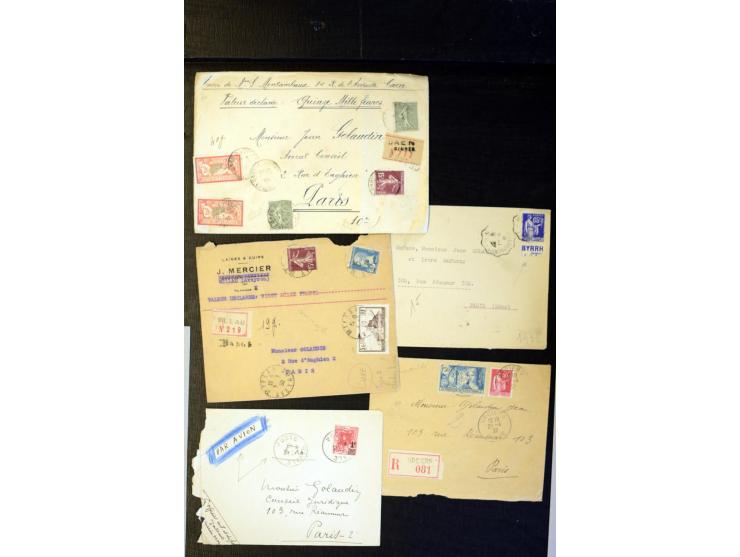 1855/1945 (ca.), Posten Briefe und Karten, dabei Reco, Zensur etc.