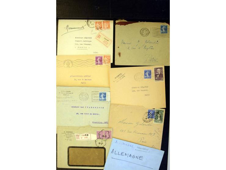 1855/1945 (ca.), Posten Briefe und Karten, dabei Reco, Zensur etc.