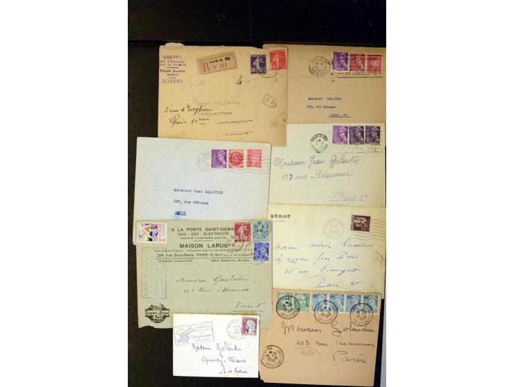 1855/1945 (ca.), Posten Briefe und Karten, dabei Reco, Zensur etc.