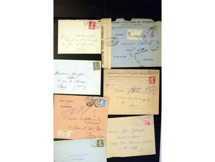 1855/1945 (ca.), Posten Briefe und Karten, dabei Reco, Zensur etc.