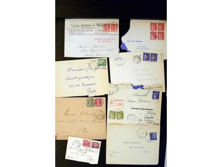 1855/1945 (ca.), Posten Briefe und Karten, dabei Reco, Zensur etc.