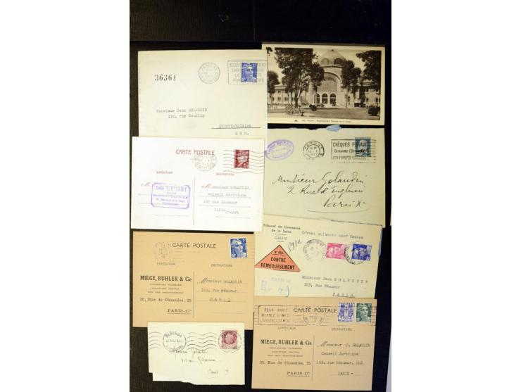 1855/1945 (ca.), Posten Briefe und Karten, dabei Reco, Zensur etc.