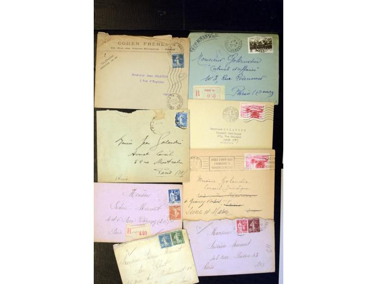 1855/1945 (ca.), Posten Briefe und Karten, dabei Reco, Zensur etc.