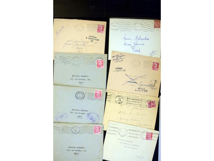 1855/1945 (ca.), Posten Briefe und Karten, dabei Reco, Zensur etc.