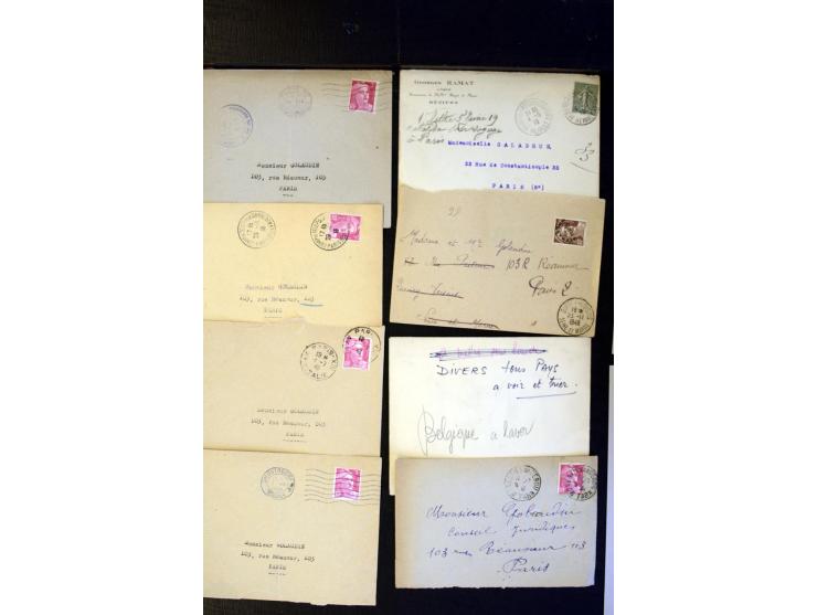 1855/1945 (ca.), Posten Briefe und Karten, dabei Reco, Zensur etc.