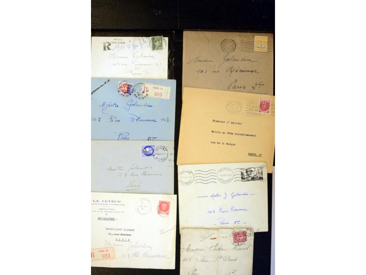 1855/1945 (ca.), Posten Briefe und Karten, dabei Reco, Zensur etc.