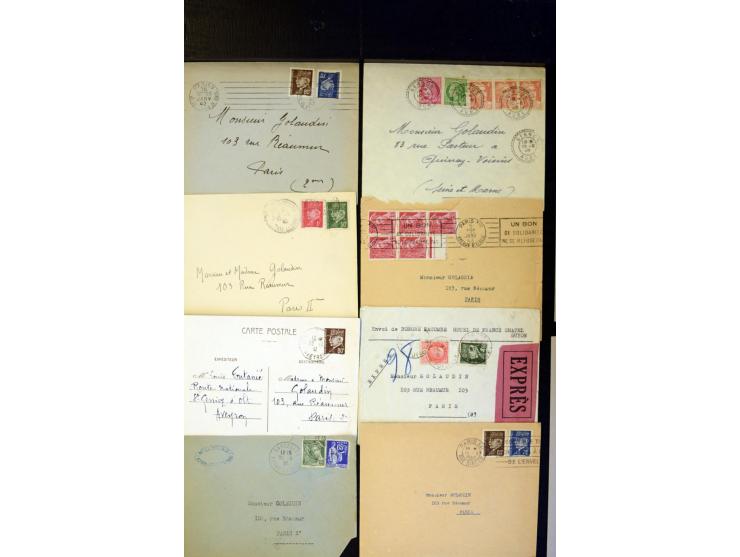 1855/1945 (ca.), Posten Briefe und Karten, dabei Reco, Zensur etc.