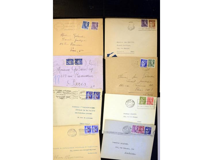 1855/1945 (ca.), Posten Briefe und Karten, dabei Reco, Zensur etc.