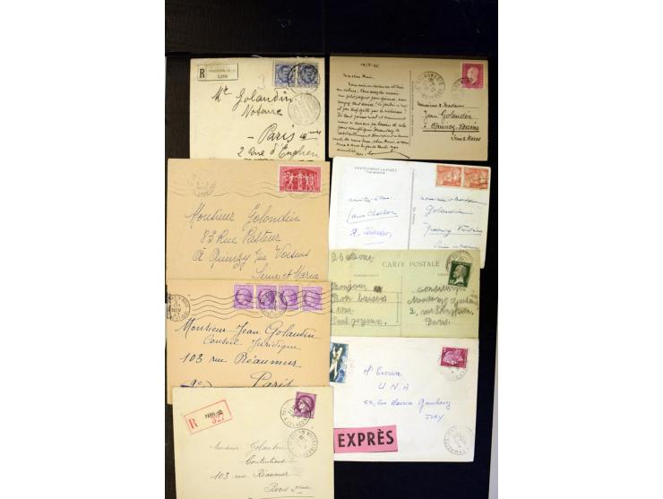 1855/1945 (ca.), Posten Briefe und Karten, dabei Reco, Zensur etc.