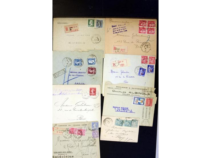 1855/1945 (ca.), Posten Briefe und Karten, dabei Reco, Zensur etc.