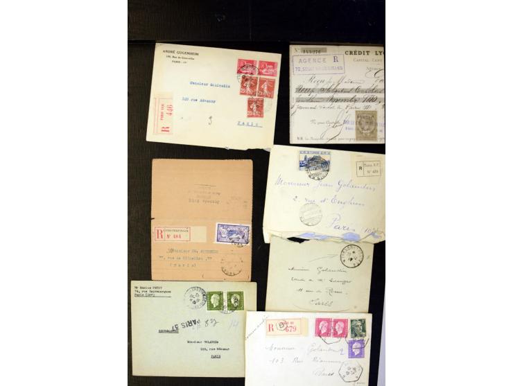1855/1945 (ca.), Posten Briefe und Karten, dabei Reco, Zensur etc.