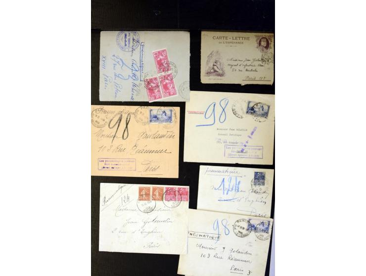 1855/1945 (ca.), Posten Briefe und Karten, dabei Reco, Zensur etc.