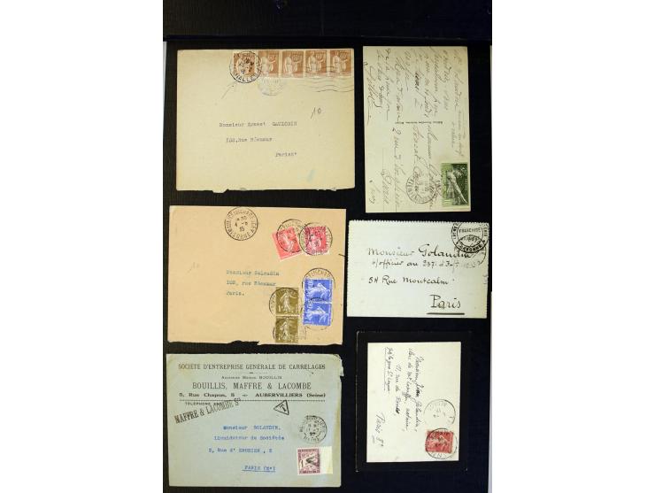 1855/1945 (ca.), Posten Briefe und Karten, dabei Reco, Zensur etc.