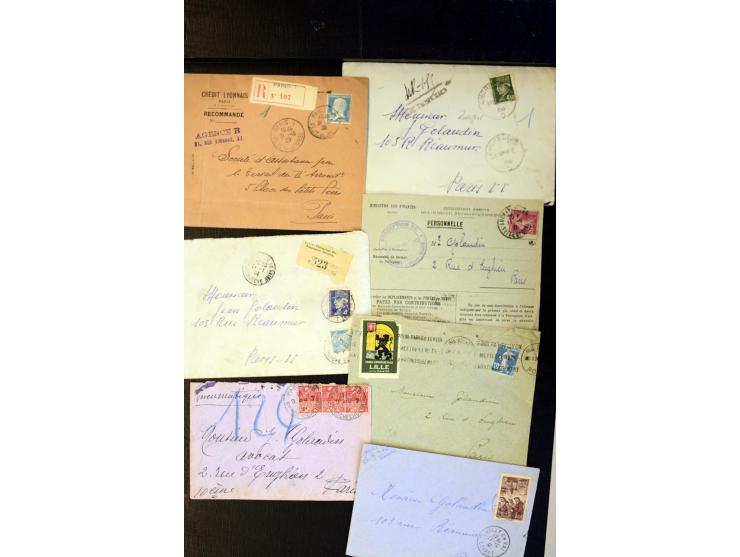 1855/1945 (ca.), Posten Briefe und Karten, dabei Reco, Zensur etc.