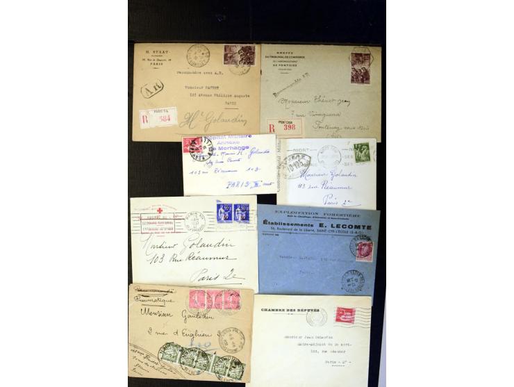 1855/1945 (ca.), Posten Briefe und Karten, dabei Reco, Zensur etc.