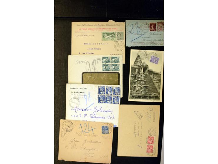 1855/1945 (ca.), Posten Briefe und Karten, dabei Reco, Zensur etc.