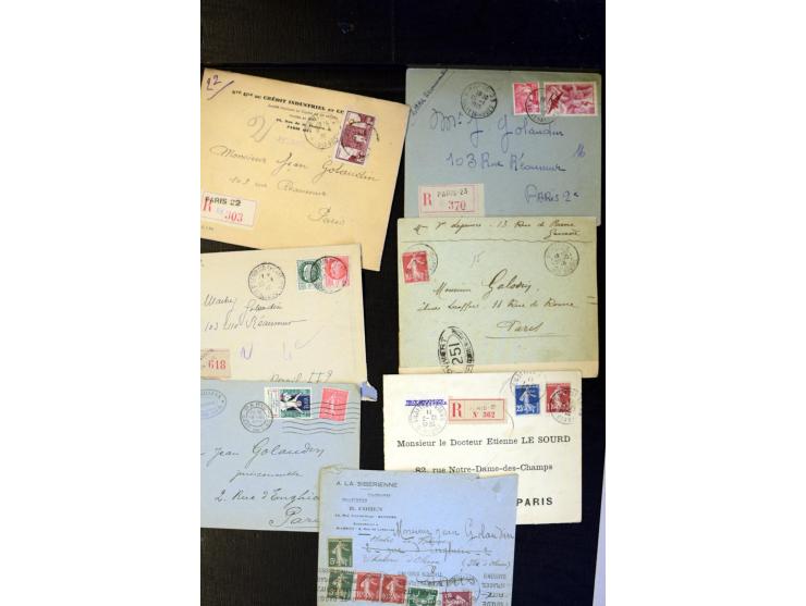 1855/1945 (ca.), Posten Briefe und Karten, dabei Reco, Zensur etc.