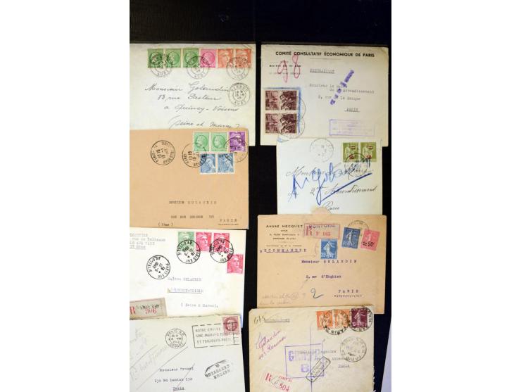 1855/1945 (ca.), Posten Briefe und Karten, dabei Reco, Zensur etc.