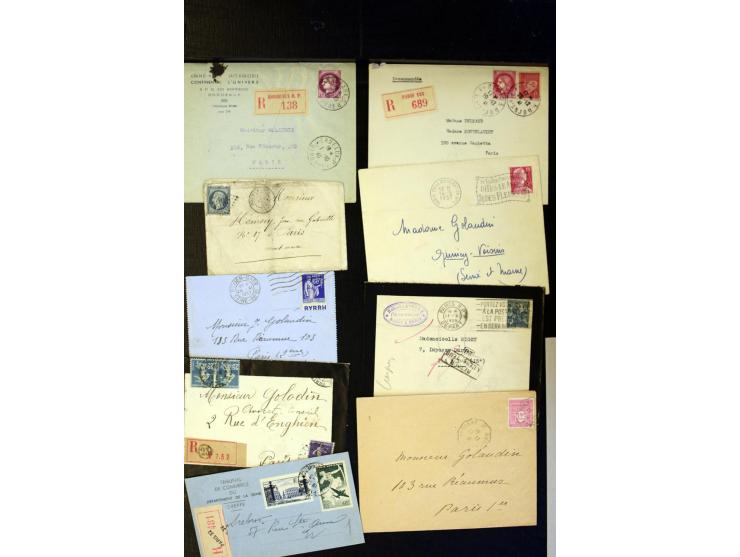 1855/1945 (ca.), Posten Briefe und Karten, dabei Reco, Zensur etc.