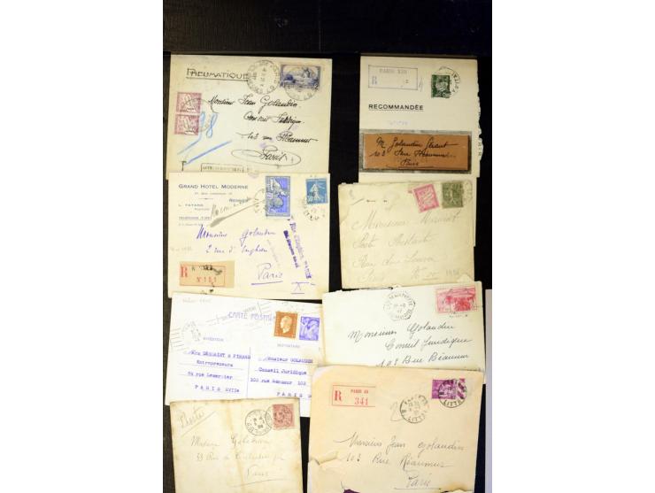 1855/1945 (ca.), Posten Briefe und Karten, dabei Reco, Zensur etc.