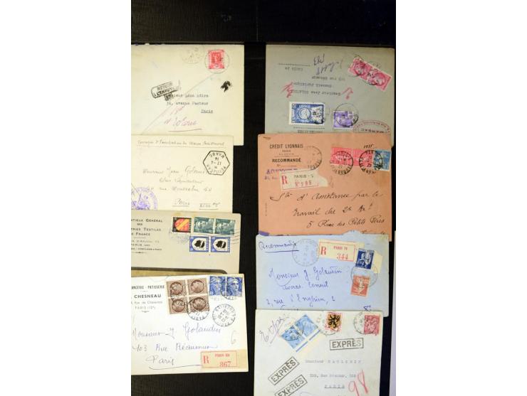 1855/1945 (ca.), Posten Briefe und Karten, dabei Reco, Zensur etc.