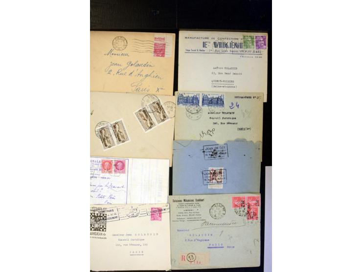 1855/1945 (ca.), Posten Briefe und Karten, dabei Reco, Zensur etc.