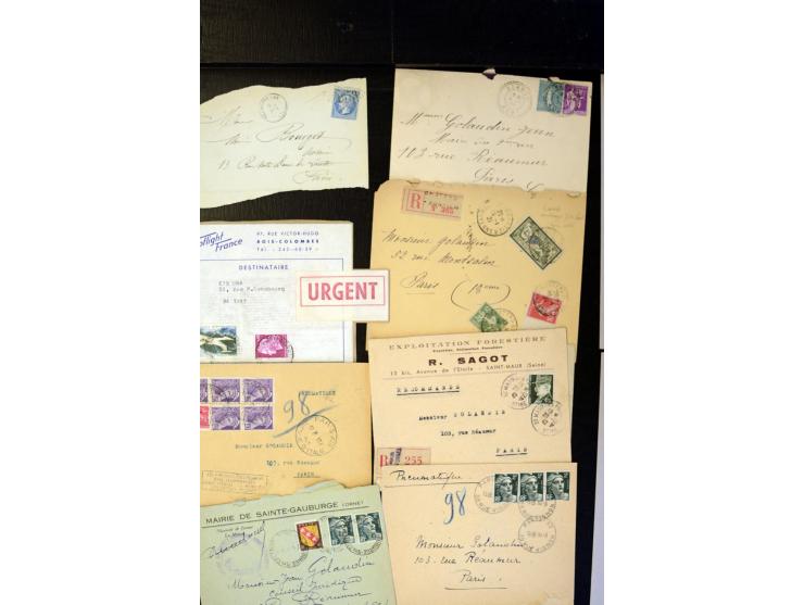 1855/1945 (ca.), Posten Briefe und Karten, dabei Reco, Zensur etc.